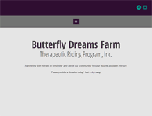 Tablet Screenshot of butterflydreamsfarm.org